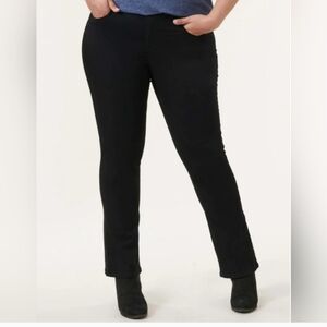 Democracy Plus "Ab"solution Itty Bitty Boot Black Denim Jeans 24W NWT